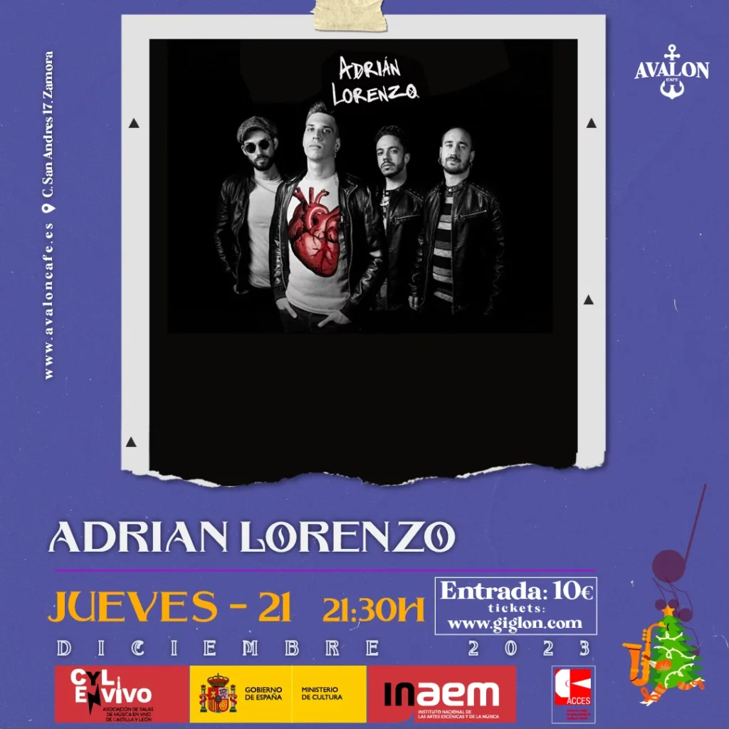 Avalon Café Zamora - Adrián Lorenzo en Vivo: A Corazón Abierto en Avalon Cafe Zamora