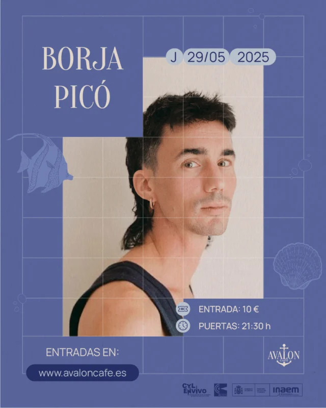 @borja_pico subirá a bordo del Avalon el jueves 29 de mayo a las 21:30 h.🎸 Borja Picó es un cantautor bilbaíno afincado en Madrid que desde hace más de diez años forma parte del panorama musical nacional. Sus primeros pasos los dio con su antigua banda, Papawanda, hasta que años después, en 2019, emprendió su camino en solitario.⛵ Más información y entradas en: avaloncafe.es
.
#AvalonCafé #músicaendirecto #Zamora #ZamoraSuena
