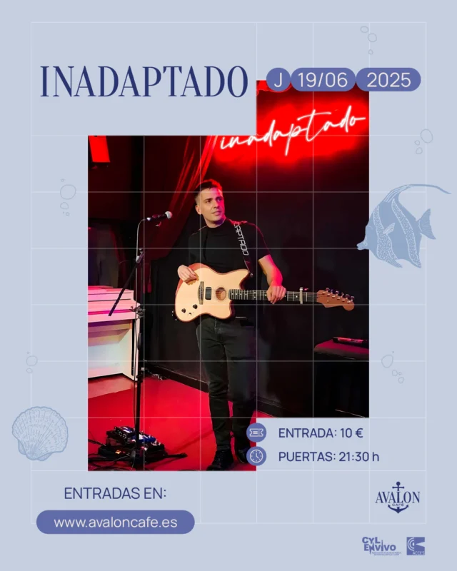 @hilarama_inadaptado subirá a bordo del Avalon el jueves 19 de mayo a las 21:30 h.🎸 Esperado regreso de Miguel Alvarez (Inadaptado) al Avalon Café. Una experiencia única para un aforo muy limitado.⛵ Más información y entradas en: avaloncafe.es
.
#AvalonCafé #músicaendirecto #Zamora #ZamoraSuena
